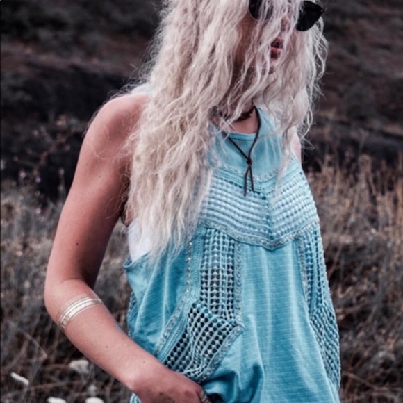TURQUOISE BOHO TANK - Picture 2 of 5